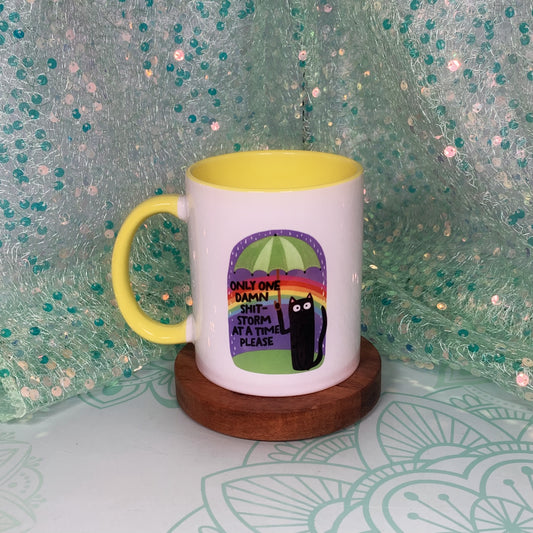 Only One Damn Shitstorm At A Time Please - Ceramic Mug