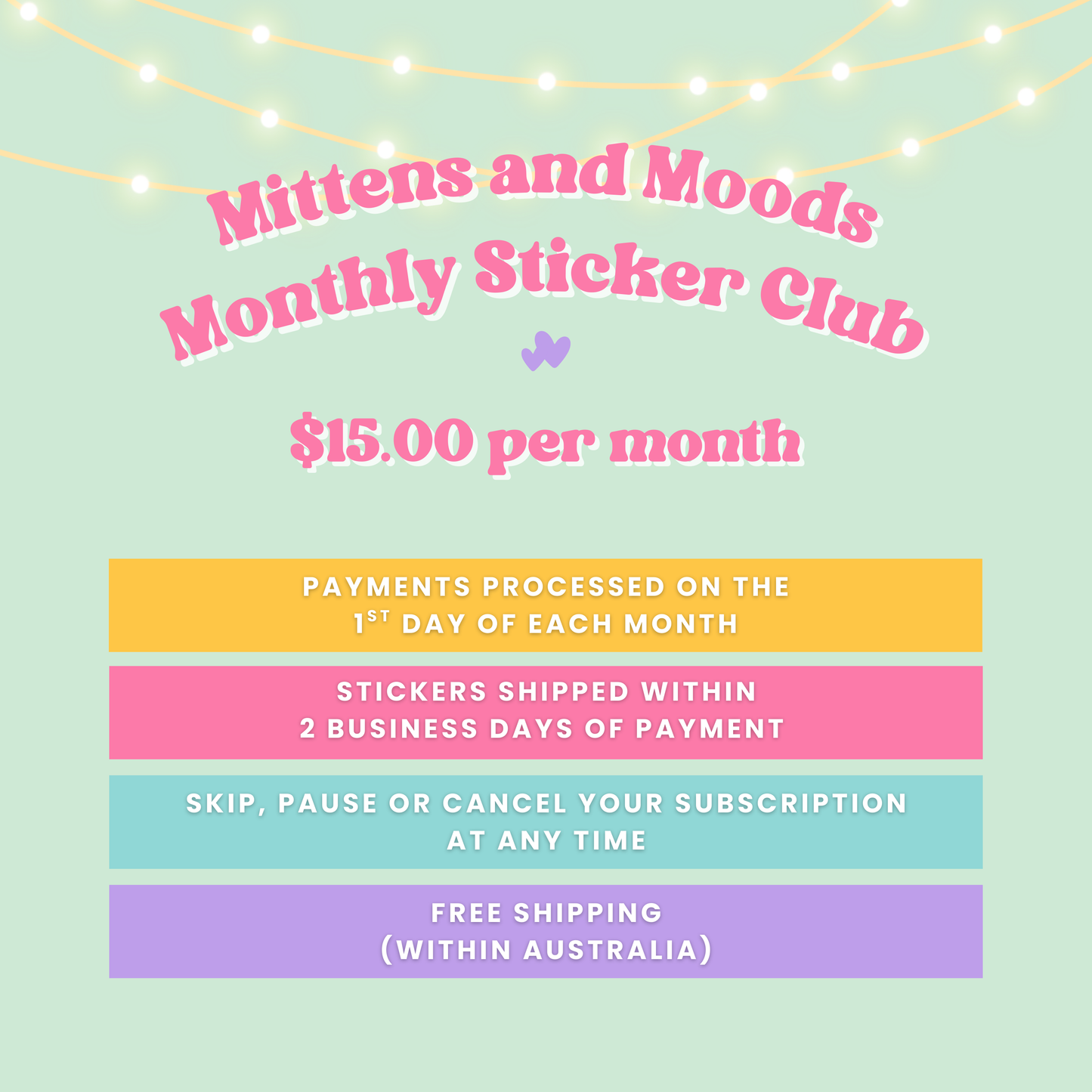 Monthly Sticker Club Subscription