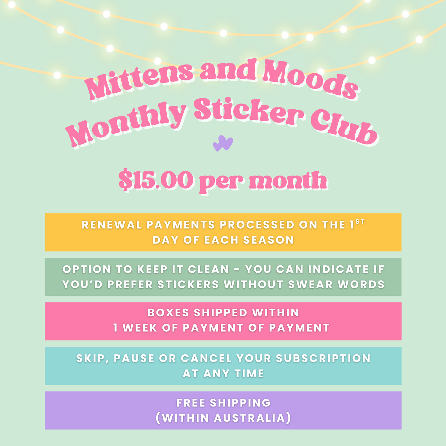 Monthly Sticker Club Subscription