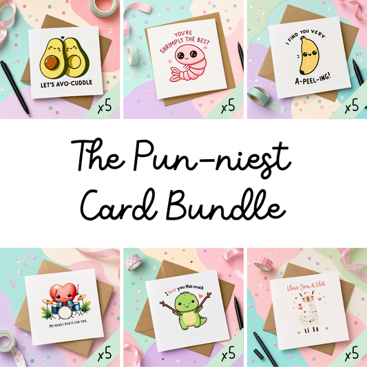 The Pun-niest Card Bundle (Wholesale pack of 30)
