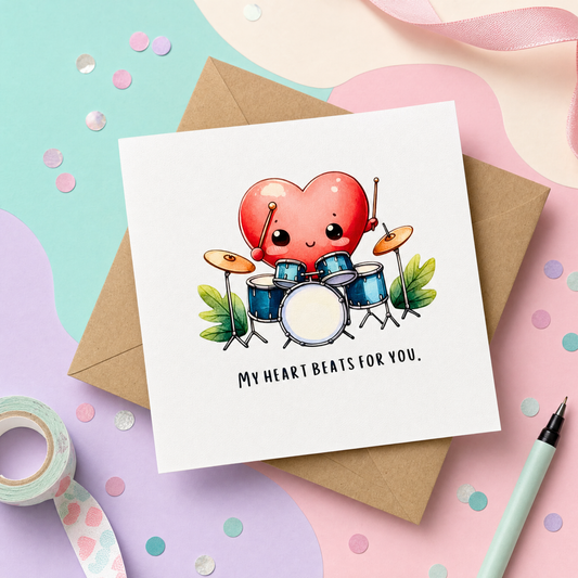My Heart Beats For You - Greeting Card