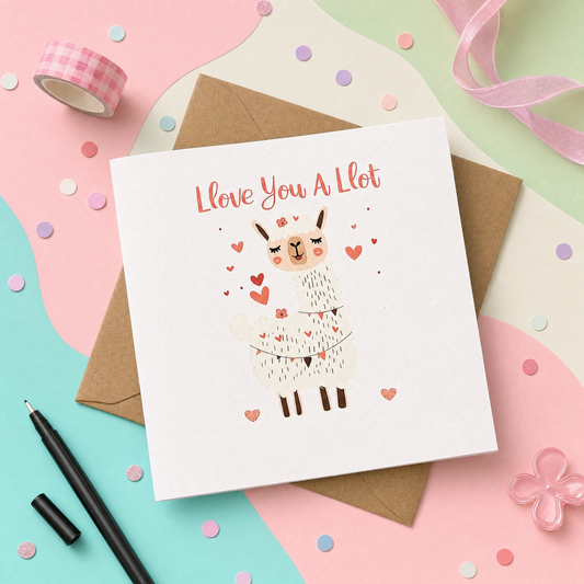 Llove You A Llot - Greeting Card