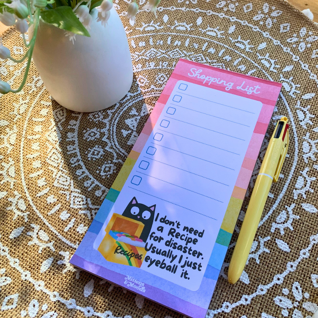 Shopping List Notepad - I Don't Need A Recipe For Disaster